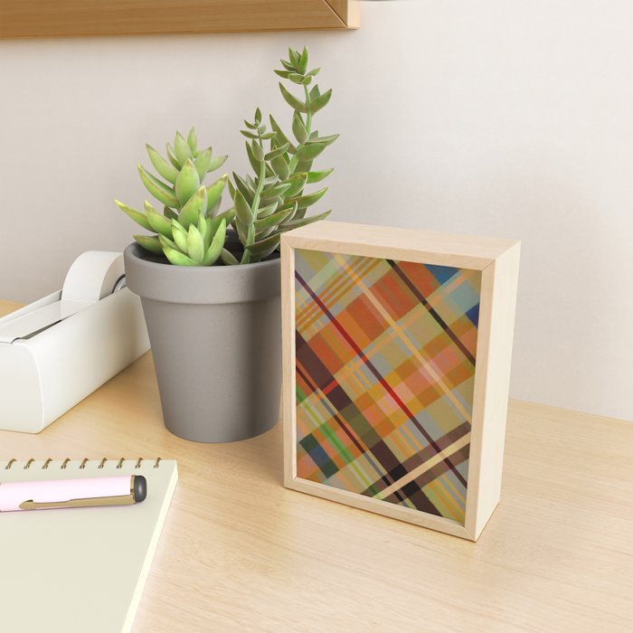 Colorful Plaid #2 Mini Art Print Gallery Image 2