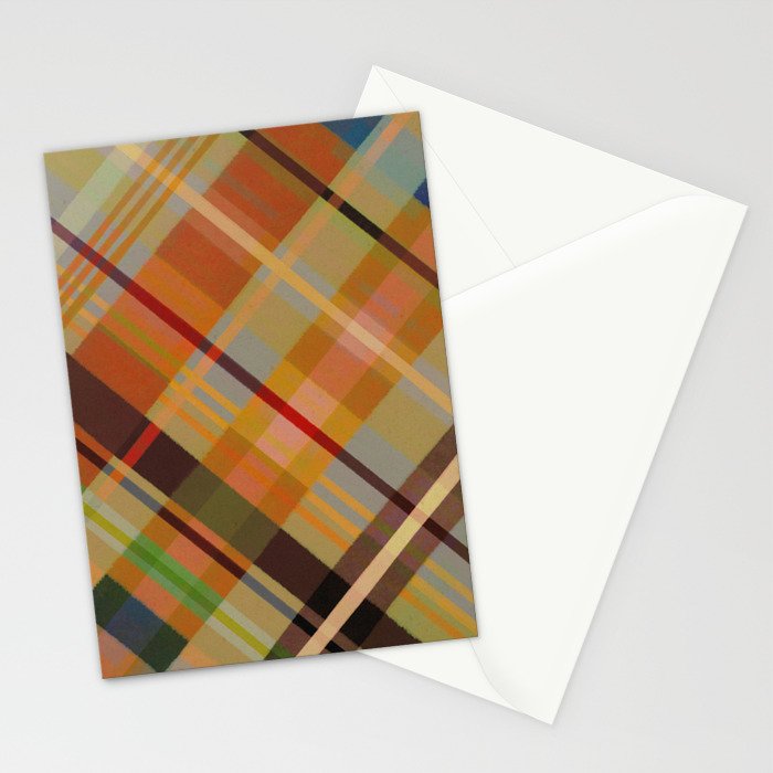 Colorful Plaid #2 Stationery Card Gallery Image 2