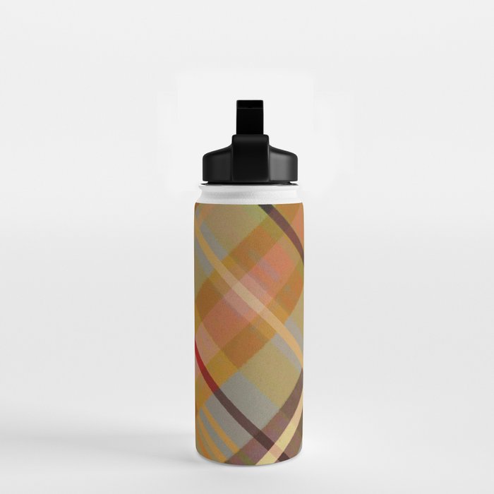 Colorful Plaid #2 Water Bottle Gallery Image 2