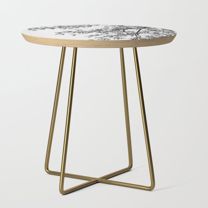 Wisteria Tree Art Print - Black and White Nature Photography Side Table Gallery Image 1