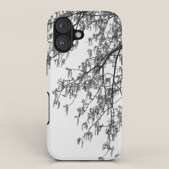 Wisteria Tree Art Print - Black and White Nature Photography iPhone Case Gallery Image 1
