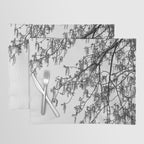 Wisteria Tree Art Print - Black and White Nature Photography Placemat Gallery Image 1