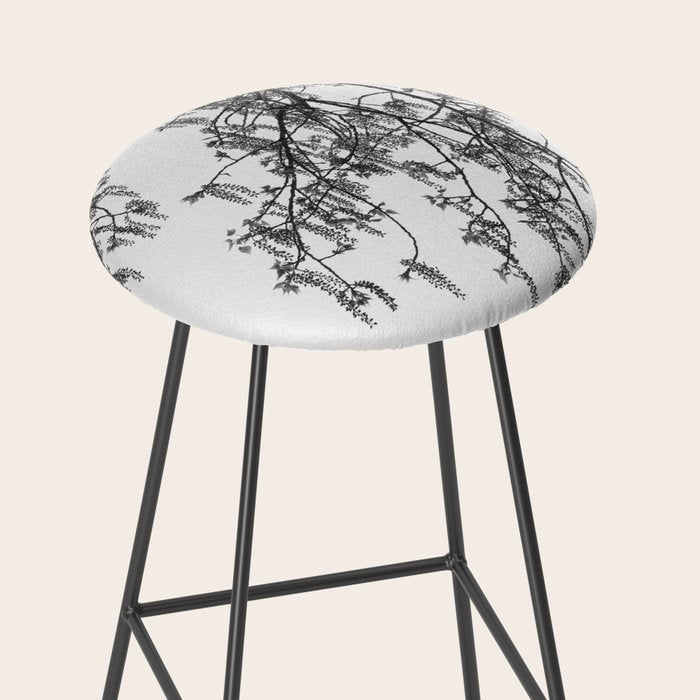 Wisteria Tree Art Print - Black and White Nature Photography Stool Gallery Image 2