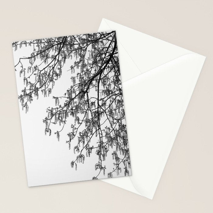 Wisteria Tree Art Print - Black and White Nature Photography Stationery Card Gallery Image 2
