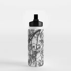 Wisteria Tree Art Print - Black and White Nature Photography Water Bottle Gallery Image 2