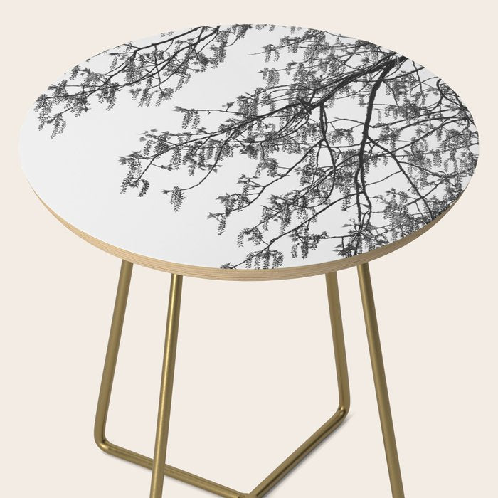 Wisteria Tree Art Print - Black and White Nature Photography Side Table Gallery Image 2