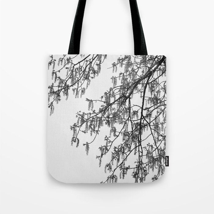 Wisteria Tree Art Print - Black and White Nature Photography Tote Bag Gallery Image 1