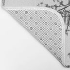 Wisteria Tree Art Print - Black and White Nature Photography Bath Mat Gallery Image 2