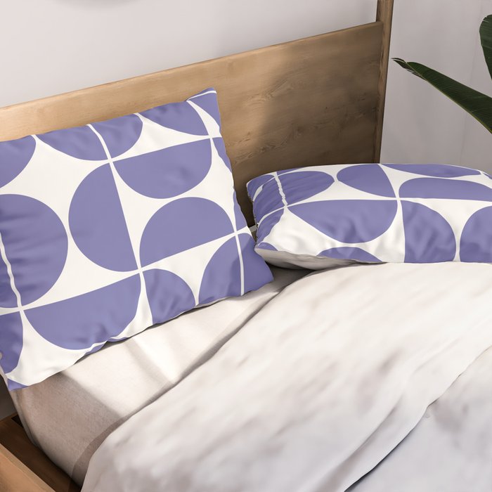 Mid Century Modern Geometric 04 Very Peri Pillow Sham Gallery Image 2