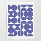 Mid Century Modern Geometric 04 Very Peri Poster Gallery Image 4