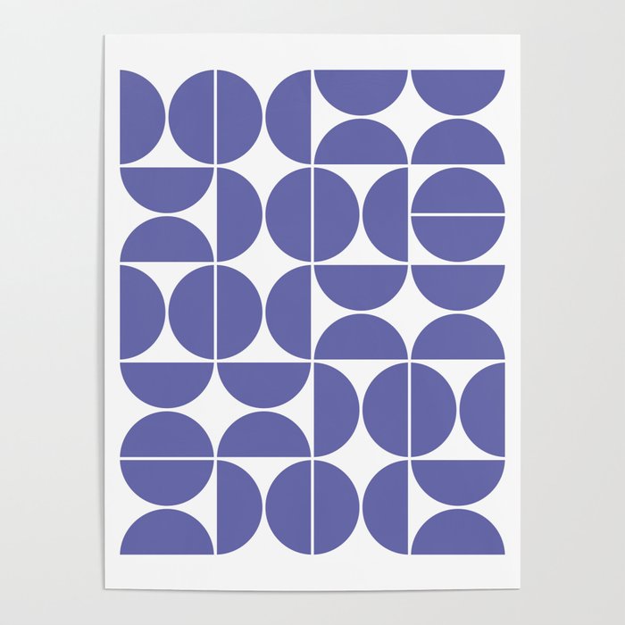 Mid Century Modern Geometric 04 Very Peri Poster Gallery Image 4