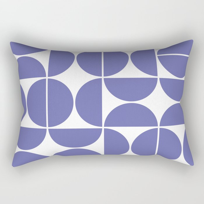 Mid Century Modern Geometric 04 Very Peri Rectangular Pillow Gallery Image 1
