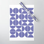 Mid Century Modern Geometric 04 Very Peri Wrapping Paper Gallery Image 1