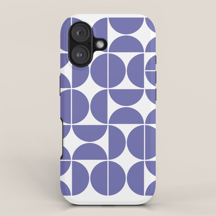 Mid Century Modern Geometric 04 Very Peri iPhone Case Gallery Image 1