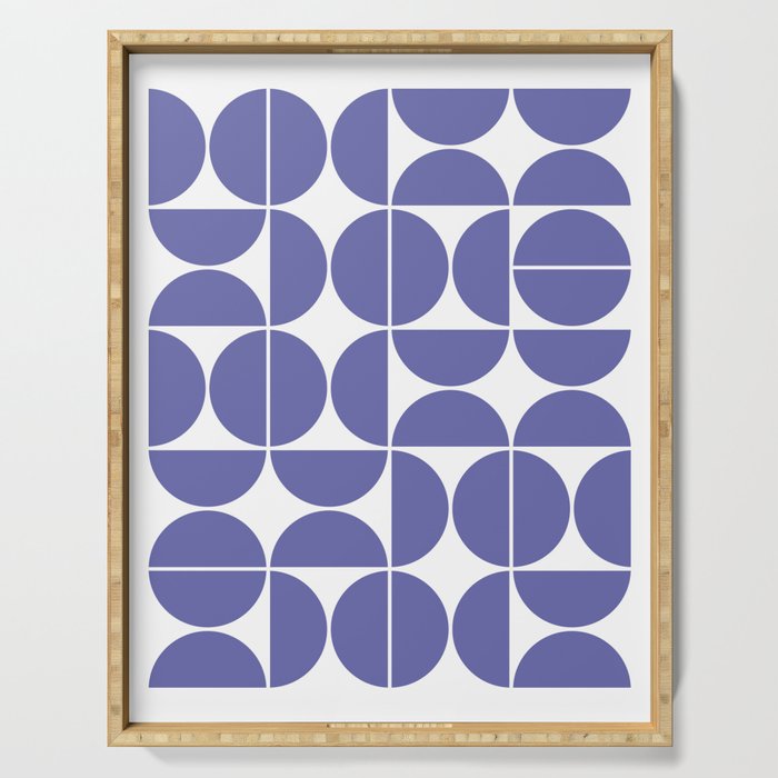 Mid Century Modern Geometric 04 Very Peri Serving Tray Gallery Image 1