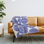 Mid Century Modern Geometric 04 Very Peri Throw Blanket Gallery Image 1