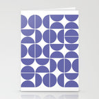 Mid Century Modern Geometric 04 Very Peri Stationery Card Gallery Image 2