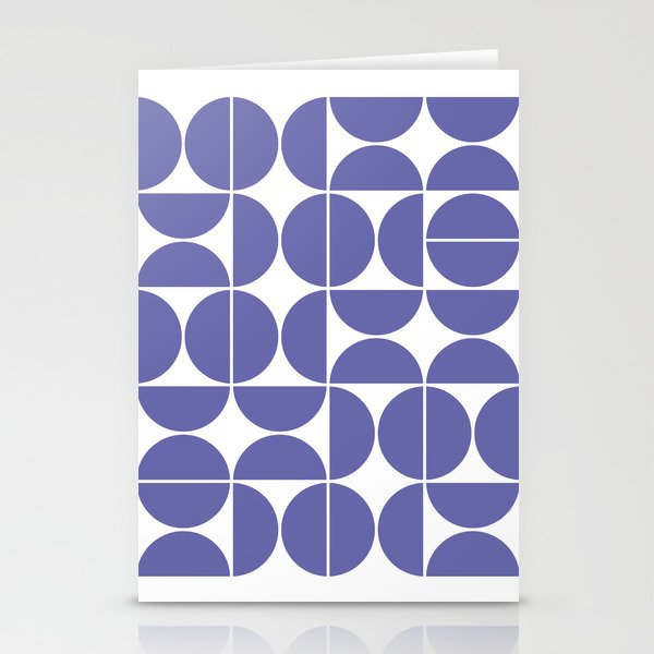 Mid Century Modern Geometric 04 Very Peri Stationery Card Gallery Image 2