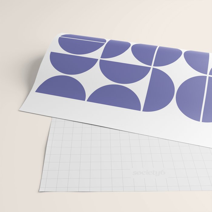 Mid Century Modern Geometric 04 Very Peri Wrapping Paper Gallery Image 2