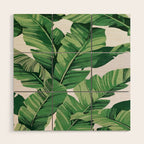 Tropical banana leaves VI Wood Wall Art Gallery Image 1