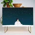 Star gazing - Penguin's dream of flying Credenza Gallery Image 1