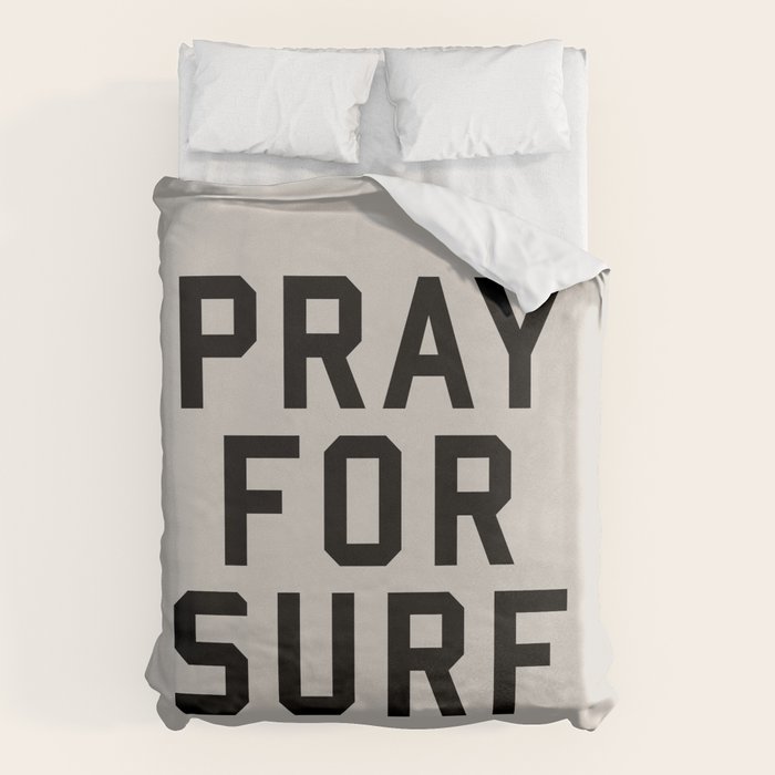 Pray For Surf Duvet Cover Gallery Image 1