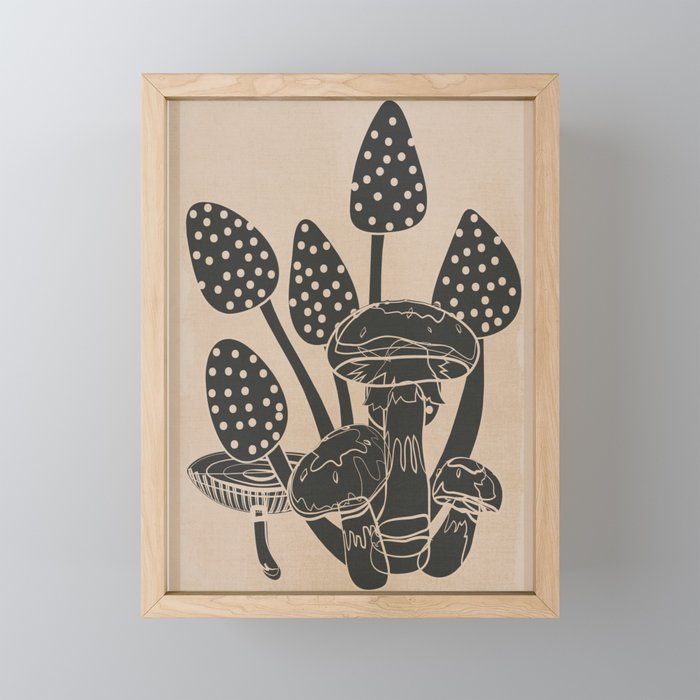 Abstract Mushrooms 6 Mini Art Print Gallery Image 1