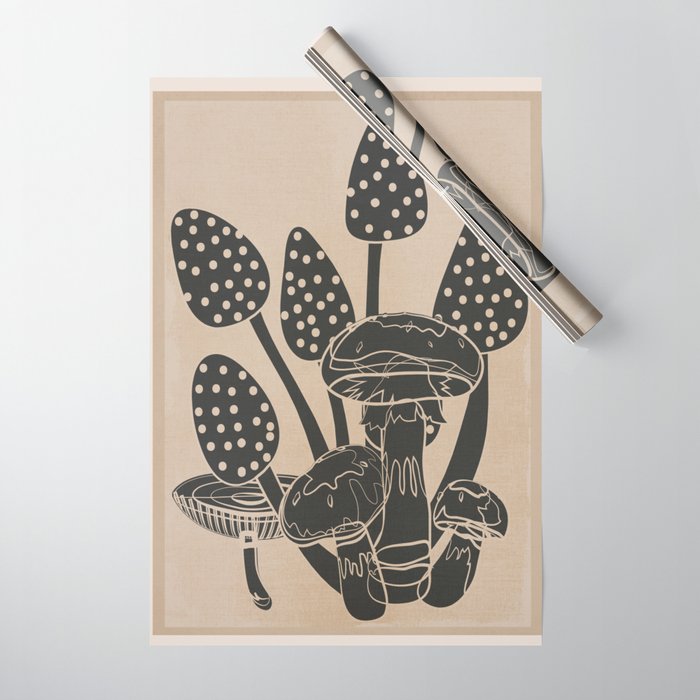 Abstract Mushrooms 6 Wrapping Paper Gallery Image 1