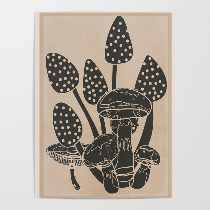 Abstract Mushrooms 6 Poster Gallery Image 1