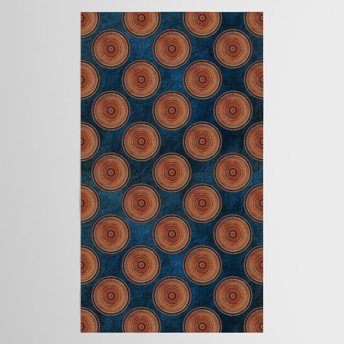 Earth Tone Colored Mandala Tablecloth Gallery Image 2
