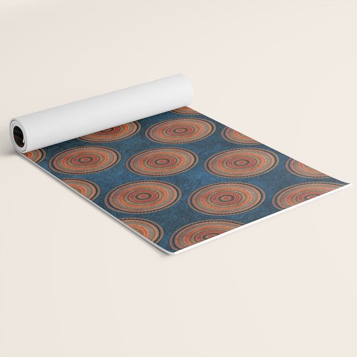 Earth Tone Colored Mandala Yoga Mat Gallery Image 2