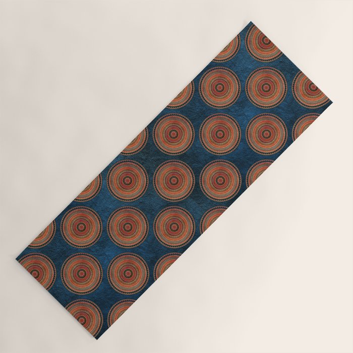 Earth Tone Colored Mandala Yoga Mat