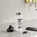 Bring Your Ass Kicking Boots! Cool Retro Cowgirl Gift Idea For Women Water Bottle Gallery Image 4