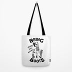 Bring Your Ass Kicking Boots! Cool Retro Cowgirl Gift Idea For Women Tote Bag Gallery Image 2