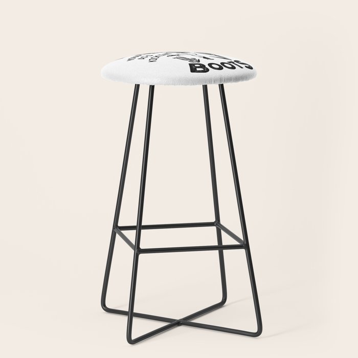 Bring Your Ass Kicking Boots! Cool Retro Cowgirl Gift Idea For Women Stool Gallery Image 1