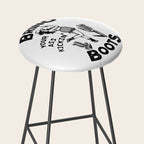 Bring Your Ass Kicking Boots! Cool Retro Cowgirl Gift Idea For Women Stool Gallery Image 2