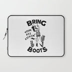 Bring Your Ass Kicking Boots! Cool Retro Cowgirl Gift Idea For Women Laptop Sleeve Gallery Image 1