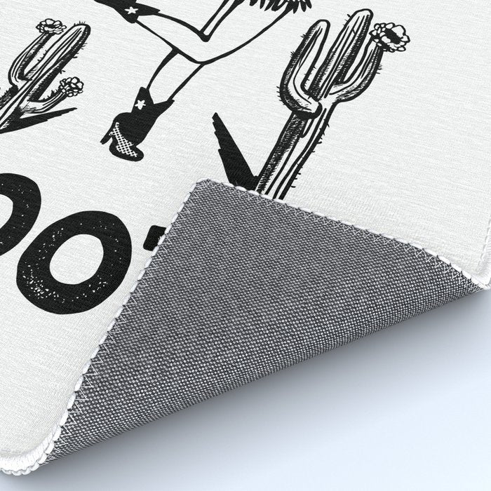 Bring Your Ass Kicking Boots! Cool Retro Cowgirl Gift Idea For Women Rug Gallery Image 4