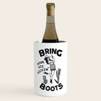 Bring Your Ass Kicking Boots! Cool Retro Cowgirl Gift Idea For Women Wine Chiller Gallery Image 1
