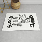 Bring Your Ass Kicking Boots! Cool Retro Cowgirl Gift Idea For Women Rug Gallery Image 1