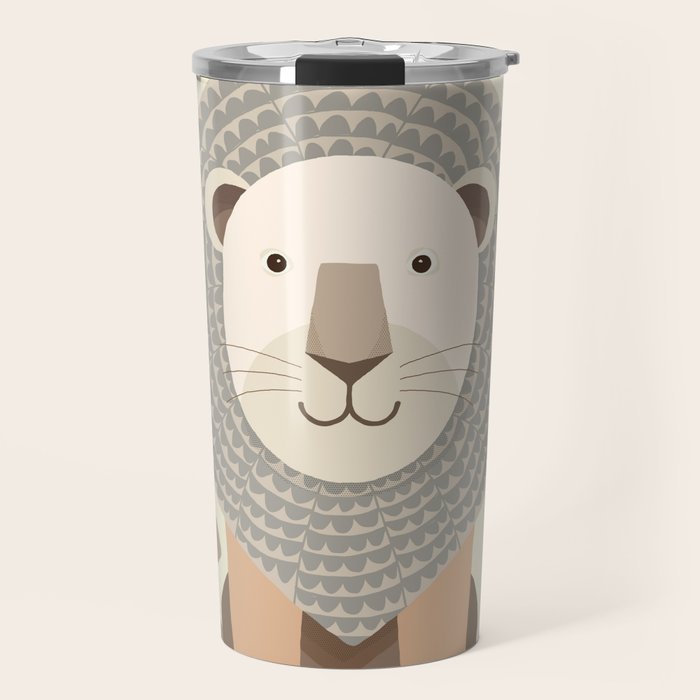 Whimsical Lion Travel Mug Gallery Image 1