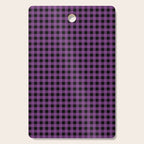 Halloween Gingham Check Pattern in Purple and Black Cutting Board Gallery Image 1