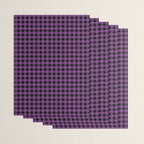Halloween Gingham Check Pattern in Purple and Black Wrapping Paper Gallery Image 3