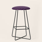 Halloween Gingham Check Pattern in Purple and Black Stool Gallery Image 1