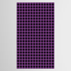 Halloween Gingham Check Pattern in Purple and Black Tablecloth Gallery Image 2