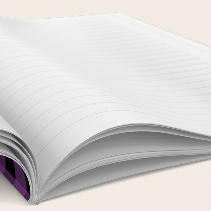 Halloween Gingham Check Pattern in Purple and Black Notebook Gallery Image 2