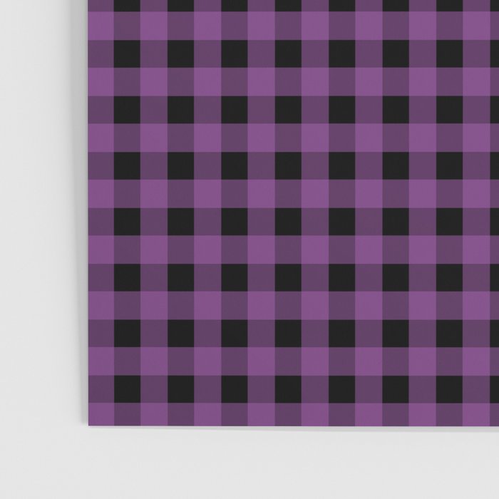 Halloween Gingham Check Pattern in Purple and Black Poster Gallery Image 3