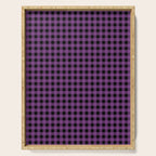Halloween Gingham Check Pattern in Purple and Black Serving Tray Gallery Image 1