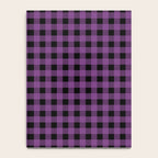 Halloween Gingham Check Pattern in Purple and Black Notebook Gallery Image 4