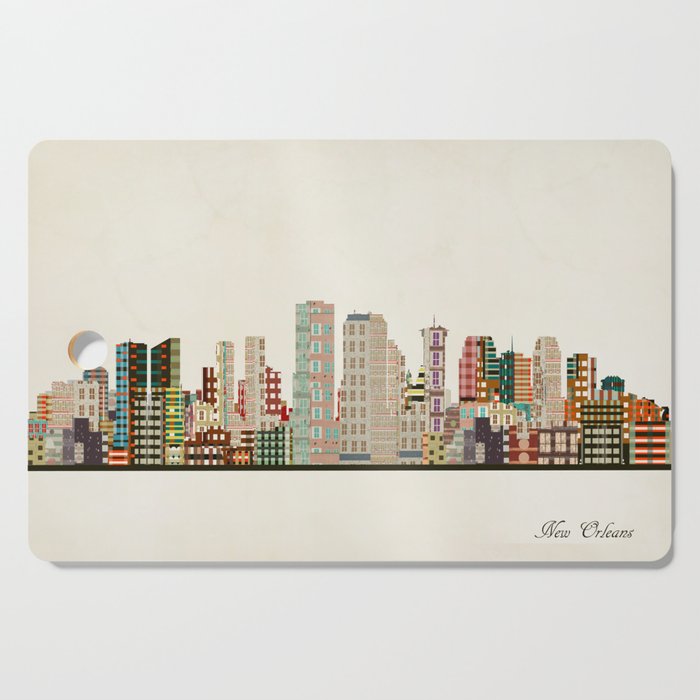 new orleans skyline Cutting Board Gallery Image 1